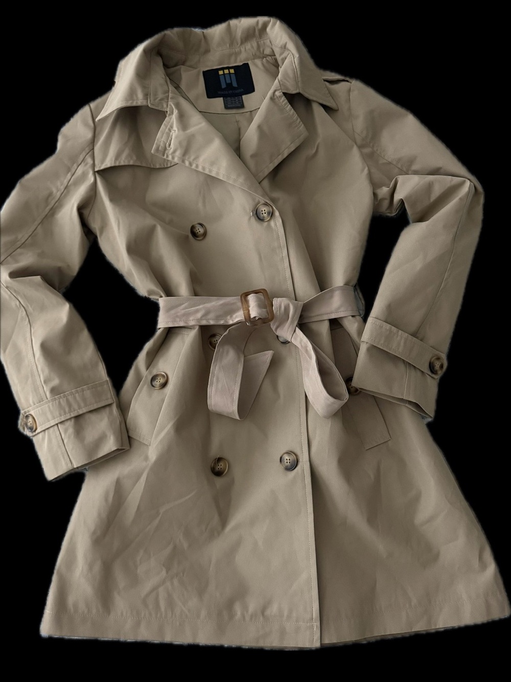 Classic Beige Trench Coat with Belt - Women